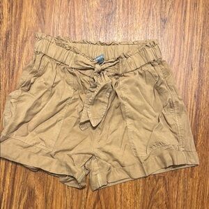 Aerie Tan High Waist Shorts with Relaxed Fit